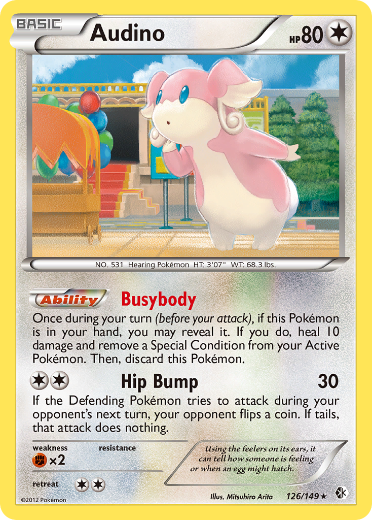Audino (126/149) [Negro y Blanco: Fronteras Cruzadas]