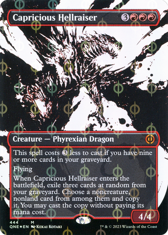 Caprichoso Hellraiser (lámina Ichor sin borde con paso y compleción) [Phyrexia: Todos serán uno]