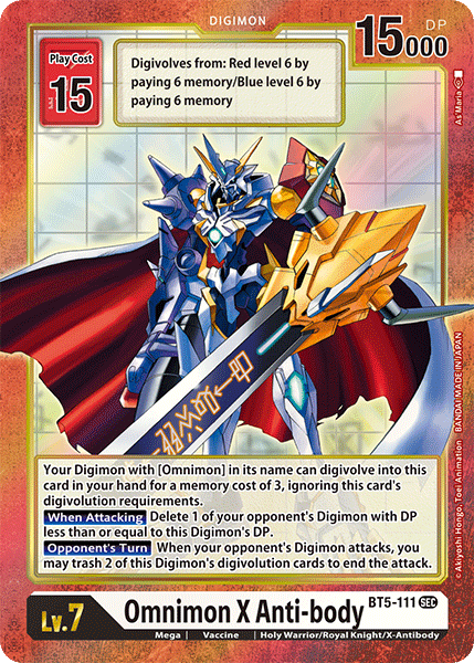 Omnimon X Anticuerpo [BT5-111] (Arte Alternativo) [Batalla de Omni]