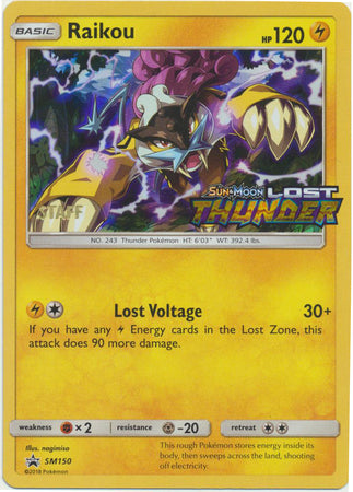 Raikou (SL150) (Promo Pré-Lancement Équipe) [Soleil et Lune : Promos Étoiles Noires]