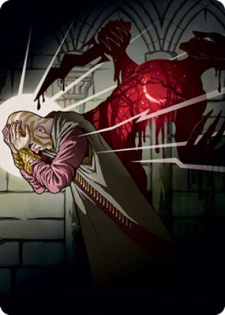Remordimiento Agonizante Carta de Arte [Strixhaven: Escuela de Magos Serie de Arte]