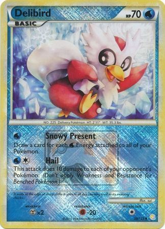 Delibird (39/123) (Promo de Liga) [Oro Corazón & Plata Alma: Set Básico]