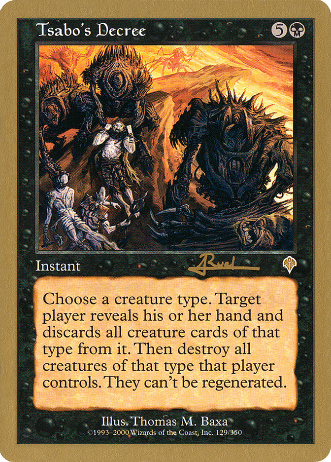 Décret de Tsabo (Antoine Ruel) [Decks des Championnats du Monde 2001]