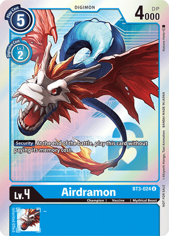 Airdramon [BT3-024] (Promoción Buy-A-Box) [Promociones del Booster Especial Ver.1.5 de Lanzamiento]