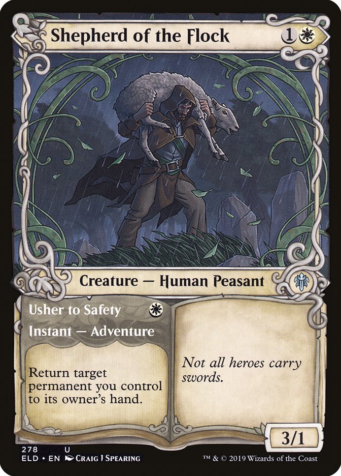 Berger du troupeau // Guide vers la sécurité (Vitrine) [Le Trône d'Eldraine]