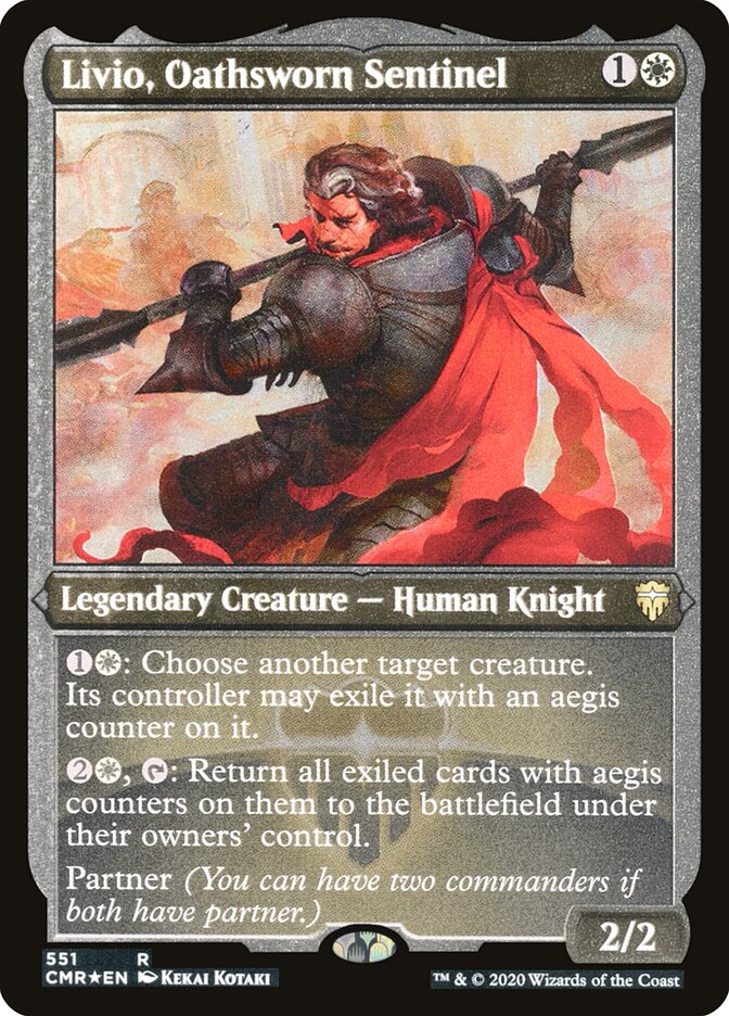 Livio, Centinela Juramentado (Grabado) [Commander Legends]