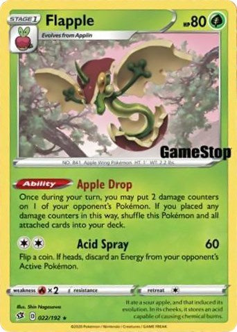 Flapple (022/192) (Exclusiva GameStop) [Espada y Escudo: Choque Rebelde]