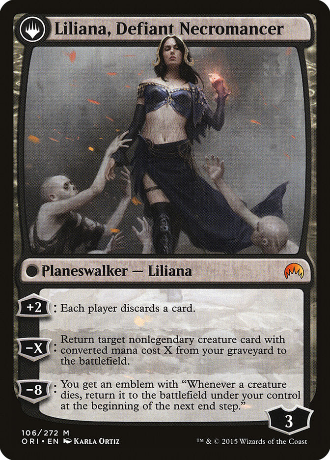 Liliana, guérisseuse hérétique // Liliana, nécromancienne rebelle [Magic Origines]