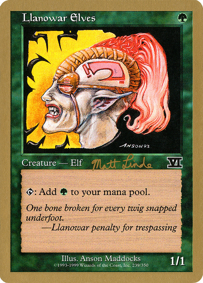 Élémentalistes de Llanowar (Matt Linde) [Decks des Championnats du Monde 1999]