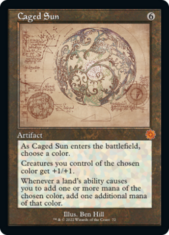 Sol Enjaulado (Esquemático Retro) [Artefactos Retro de La Guerra de los Hermanos]