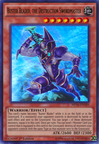 Buster Blader, the Destruction Swordmaster [MP16-EN189] Ultra Rara