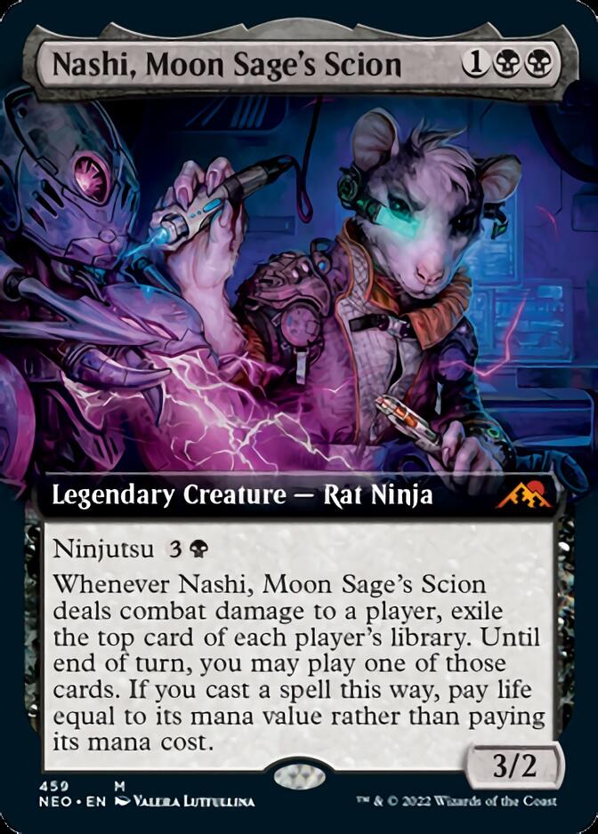 Nashi, rejeton de la sage lune (Extended Art) [Kamigawa: Dynastie Néon]