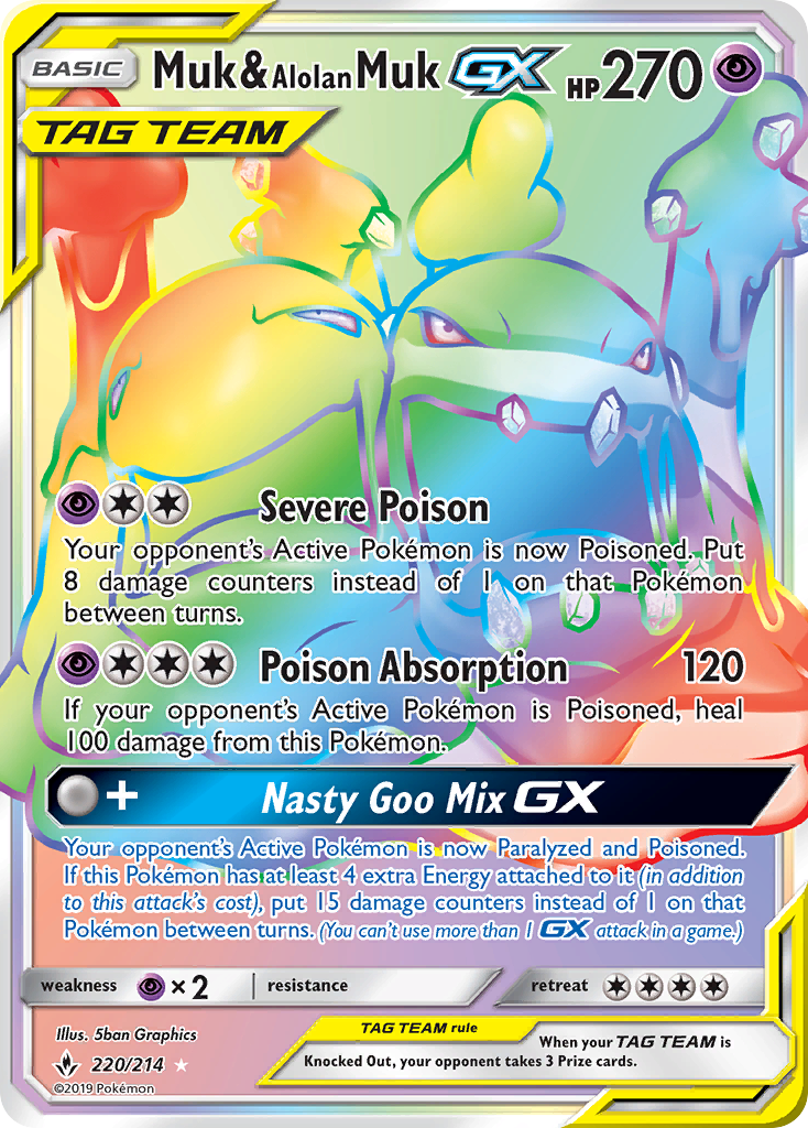 Muk y Muk de Alola GX (220/214) [Sol y Luna: Lazos Indestructibles]