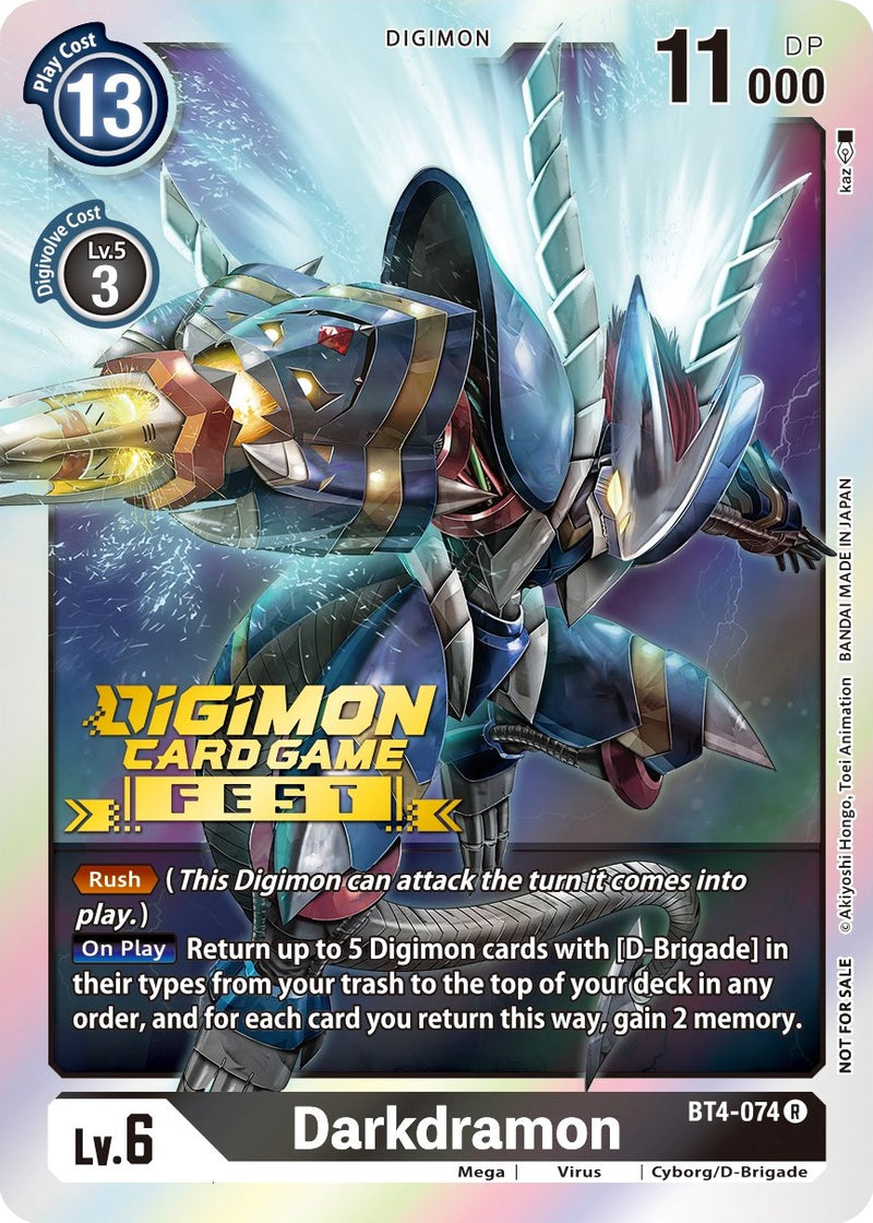 Darkdramon [BT4-074] (Digimon Card Game Fest 2022) [Promos de Great Legend]