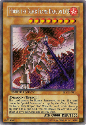 Horus el Dragón de la Llama Oscura LV8 [EEN-ENSE1] Rara Secreta
