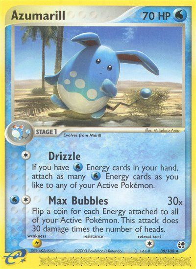 Azumarill (30/100) [EX : Tempêtes de Sable]