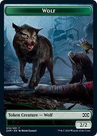 Loup // Golem Jeton recto-verso [Jetons Double Masters]
