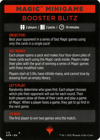 Booster Blitz (Mini-jeu Magic) [Innistrad : Chasse de Minuit Mini-jeu]