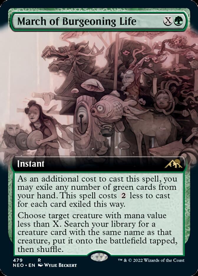 Marche de la vie en plein essor (Extended Art) [Kamigawa: Neon Dynasty]