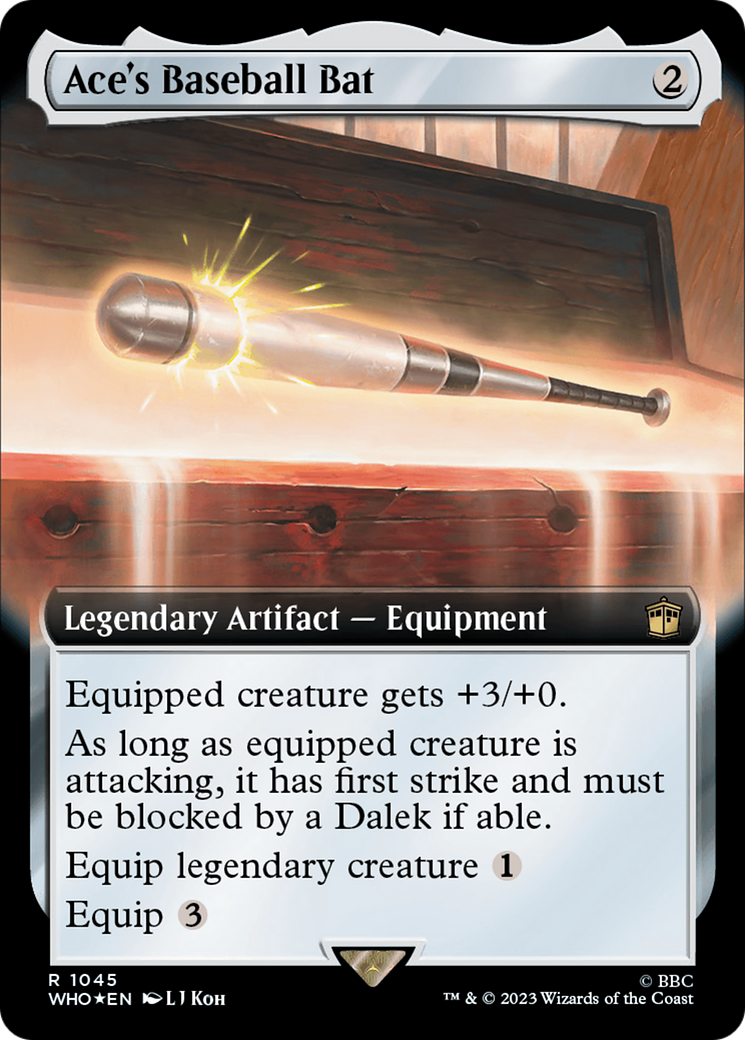Batte de Baseball d'Ace (Illustration étendue) (Feuille texturée) [Doctor Who]