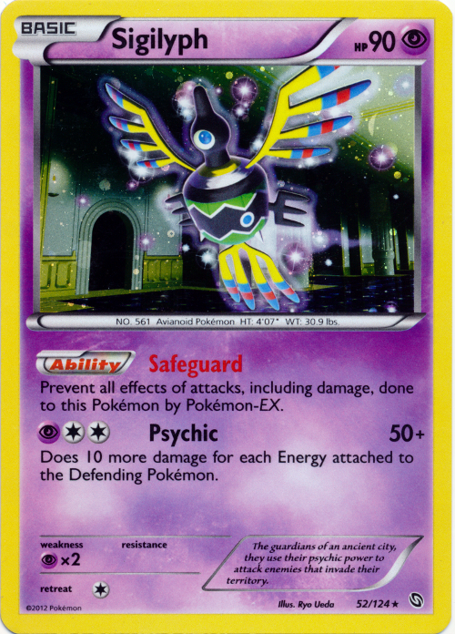 Sigilyph (52/124) (Cosmos Holo) [Negro y Blanco: Dragones Exaltados]