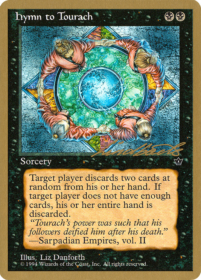 Hymne à Tourach (Cercle) (Leon Lindback) [Pro Tour Collector Set]
