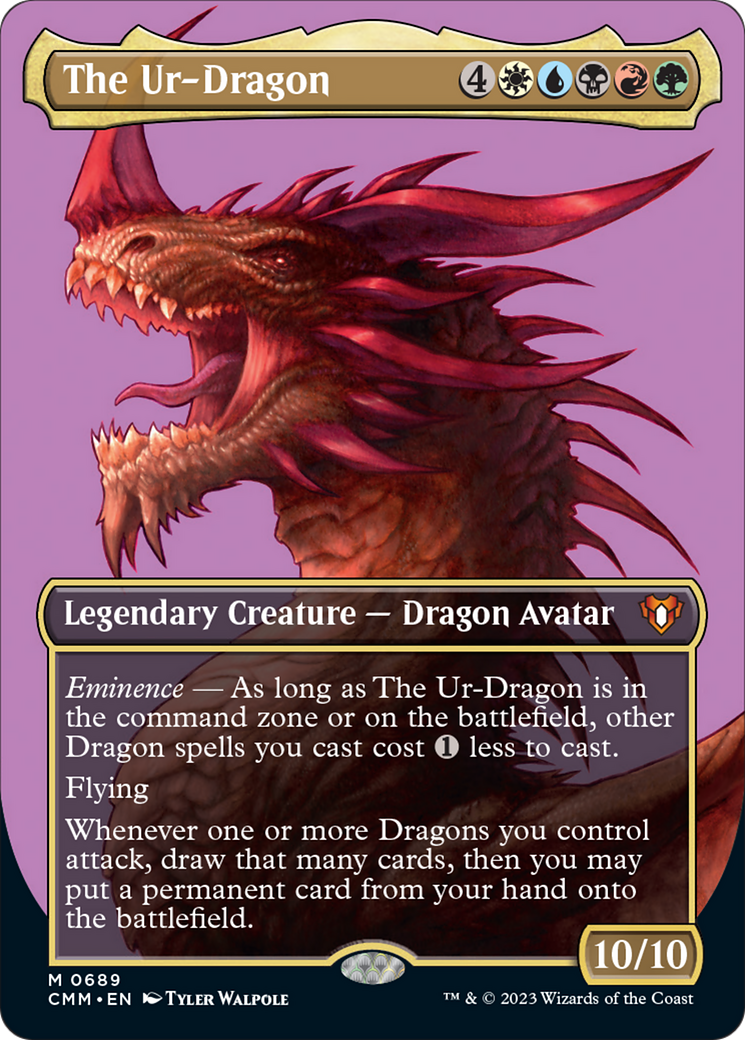 Le Dragon ancestral (profil sans bordure) [Commander Masters]