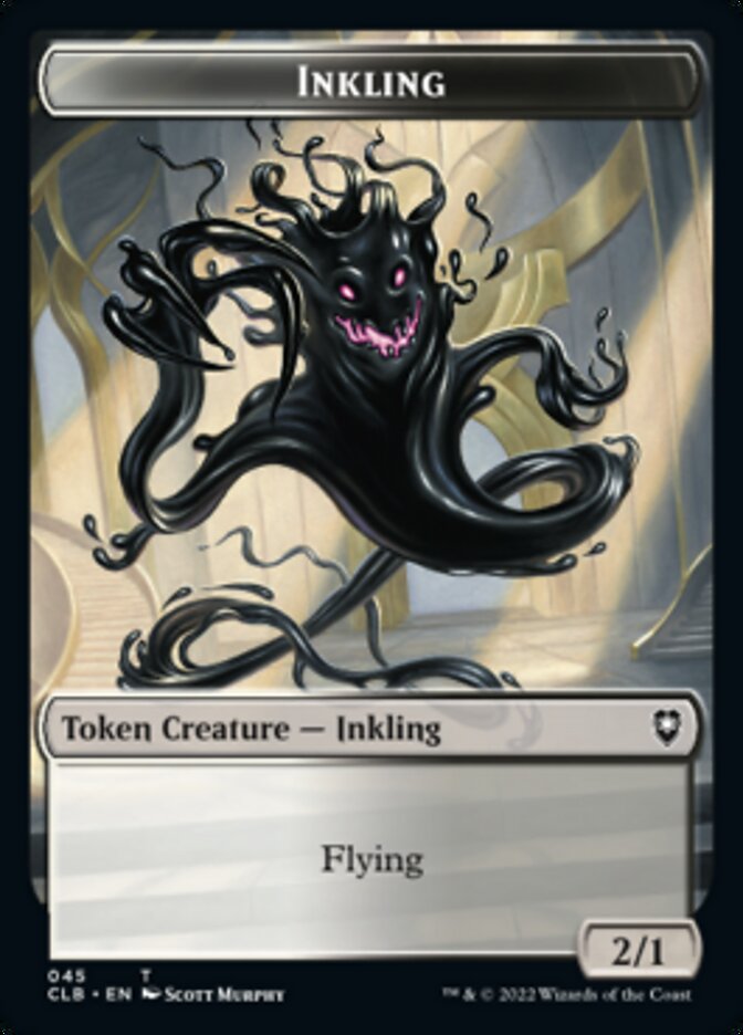 Guerrero // Inkling Ficha de Doble Cara [Commander Legends: Battle for Baldur's Gate Tokens]
