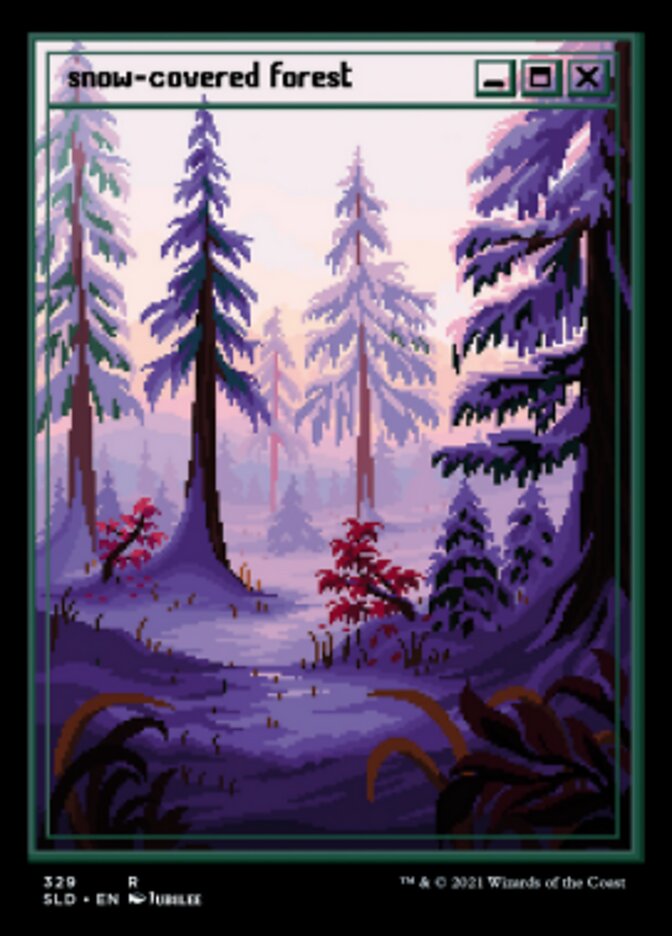 Forêt enneigée (gravure à l'acide) [Série de l'Antre secret]