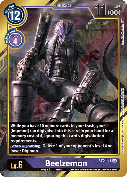 Beelzemon [BT2-111] (Arte Alternativo) [Lanzamiento de la Edición Especial de Refuerzo Ver.1.0]