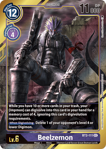 Beelzemon [BT2-111] (Arte Alternativo) [Lanzamiento de la Edición Especial de Refuerzo Ver.1.0]