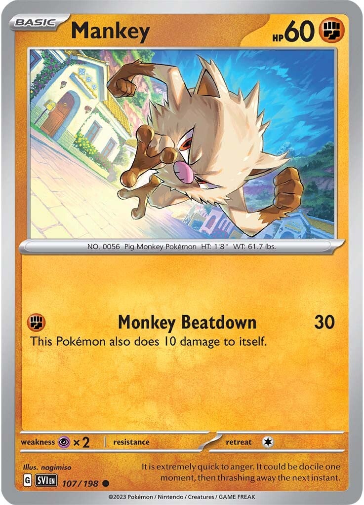 Mankey (107/198) [Escarlata y Púrpura: Set Base]