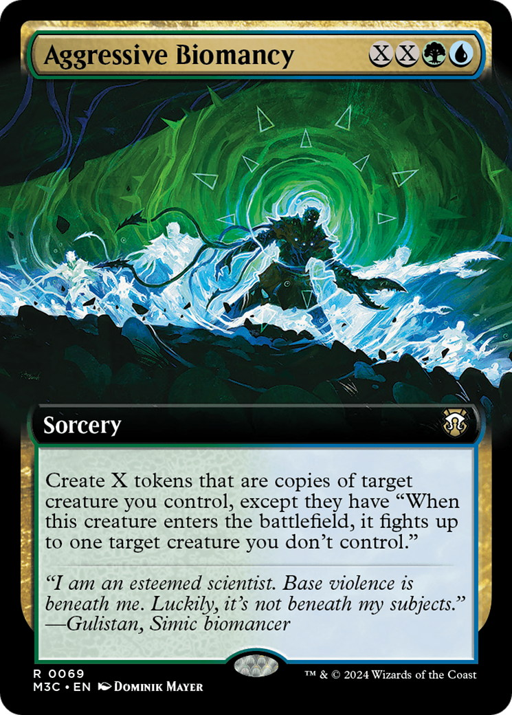Biomancie agressive (Extended Art) (Feuille chatoyante) [Modern Horizons 3 Commander]