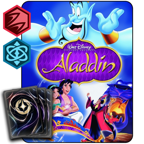 MAZOS BÁSICOS TEMÁTICOS DE LORCANA: ALADDÍN (RUBÍ/ESMERALDA)