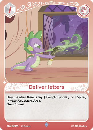 Deliver letters BP01-SPR03