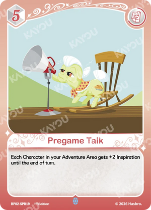 Pregame Talk BP02-SPR19