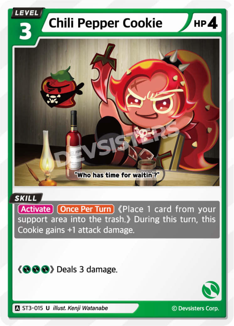 Image for Chili Pepper Cookie (ST3-015) (ST3) - CookieRun: Braverse TCG