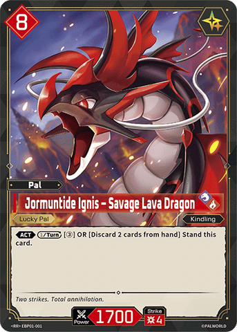 Image for Jormuntide Ignis – Savage Lava Dragon (EBP01-001) (EBP01) - Palworld Official Card Game
