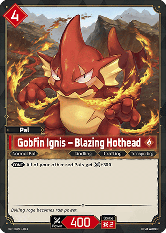 Image for Gobfin Ignis – Blazing Hothead (EBP01-003) (EBP01) - Palworld Official Card Game