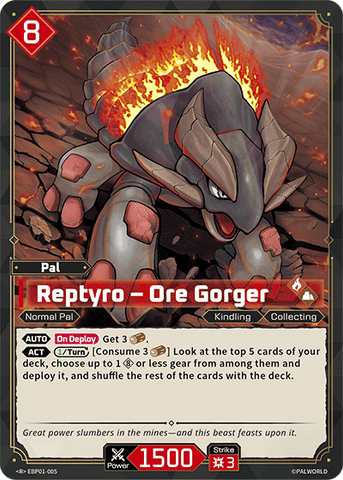 Image for Reptyro – Ore Gorger (EBP01-005) (EBP01) - Palworld Official Card Game