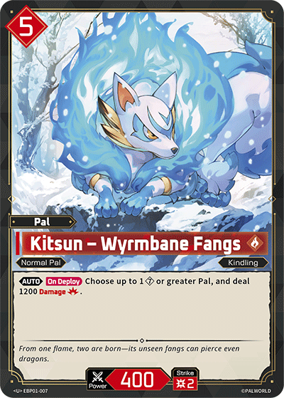 Image for Kitsun – Wyrmbane Fangs (EBP01-007) (EBP01) - Palworld Official Card Game