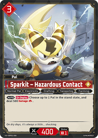 Image for Sparkit – Hazardous Contact (EBP01-008) (EBP01) - Palworld Official Card Game