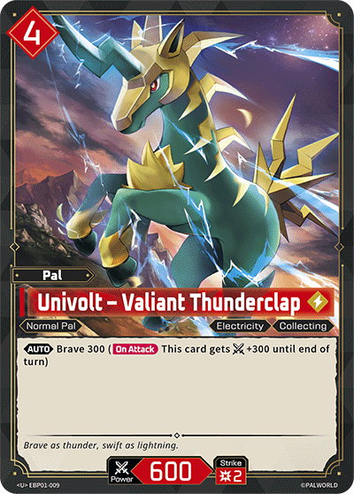 Image for Univolt – Valiant Thunderclap (EBP01-009) (EBP01) - Palworld Official Card Game