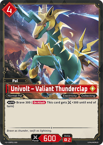Image for Univolt – Valiant Thunderclap (EBP01-009) (EBP01) - Palworld Official Card Game