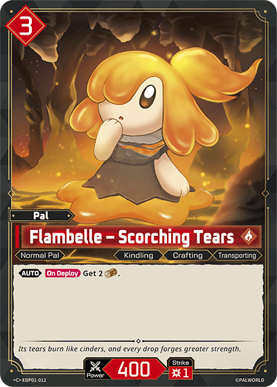 Image for Flambelle – Scorching Tears (EBP01-012) (EBP01) - Palworld Official Card Game