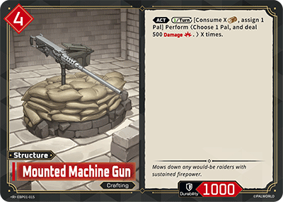 Image for Mounted Machine Gun (EBP01-015) (EBP01) - Palworld Official Card Game