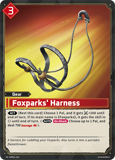Image for Foxparks' Harness (EBP01-019) (EBP01) - Palworld Official Card Game