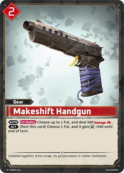 Image for Makeshift Handgun (EBP01-021) (EBP01) - Palworld Official Card Game