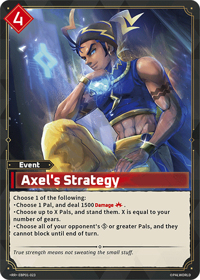 Image for Axel's Strategy (EBP01-023) (EBP01) - Palworld Official Card Game