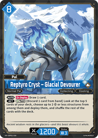 Image for Reptyro Cryst – Glacial Devourer (EBP01-030) (EBP01) - Palworld Official Card Game